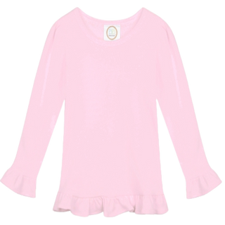 Girls Long Sleeve Ruffle T-Shirt