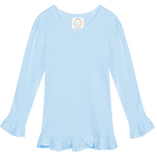 Girls Long Sleeve Ruffle T-Shirt