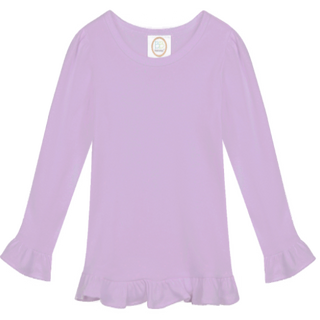 Girls Long Sleeve Ruffle T-Shirt