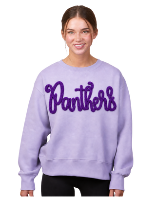 Panthers Boxy Chenille Crewneck