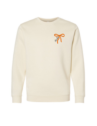 Embroidered Bow Crewneck