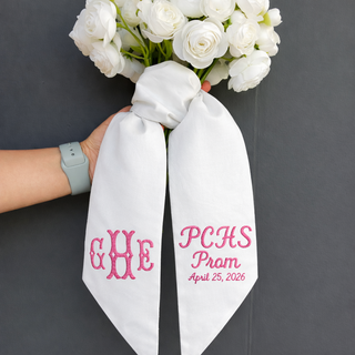 Custom Embroidered Prom Bouquet Ribbon