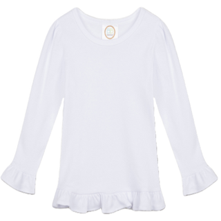 Girls Long Sleeve Ruffle T-Shirt